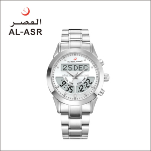 Montre islamique ALFAJR avec affichage analogique-numérique, alarme, <span class=keywords><strong>boussole</strong></span>, étanche, montre de prière Alasr, montre <span class=keywords><strong>Qibla</strong></span> - Product Image 1