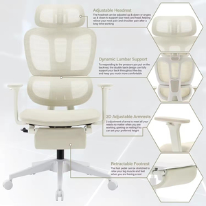 Adjustable <b>High</b> <b>Back</b> Ergonomic Swivel <b>Office</b> <b>Chair</b> with Foot Rest Dynamic Lumbar 2D Headrest - Product Image 2
