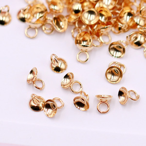Plateaux en perles dorées avec œillets ronds pour boucles d'oreilles, bracelets, composants de bijoux 000601 - Product Image 4