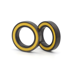 Rodamientos de Bolas de Ranura Profunda 6802RS de Suministro Directo de Fábrica, 15x24x5mm, Rodamientos de Pared Delgada Negros con Fundas de Goma Amarilla P4, Venta al por Mayor - Product Image 3