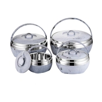 Ensemble de casseroles isothermes OEM en forme de citrouille géante, 4 pièces (3L, 5L, 7L, 12L), en acier inoxydable, couleur personnalisée, USA