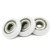 Roues de poulie durables en plastique POM revêtu de nylon 8*29*10mm 8*30*9mm 8*32*12mm 8mm 608Z 608ZZ Roues de porte coulissante Roulement en caoutchouc