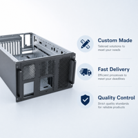 Châssis de serveur en rack TZR, services de fabrication sur mesure en tôle, découpe laser, pliage, soudage en usine
