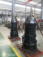 Pompes à lisier série WQ pompe à boue de drague de sable d'égout submersible sans obstruction 50kw pompe submersible pompe centrifuge électrique OEM 20m