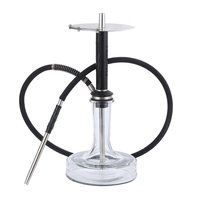 Dernière géométrie russe Techno narguilé en acier inoxydable style moderne Allemagne qualité shisha ensemble avec vase en verre midium huka