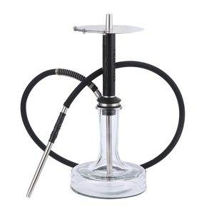 Neueste russische Geometrie <span class=keywords><strong>Techno</strong></span> Edelstahl Shisha modernen Stil <span class=keywords><strong>Deutschland</strong></span> Qualität Shisha Set mit Glasvase Midium Huka - Product Image 4