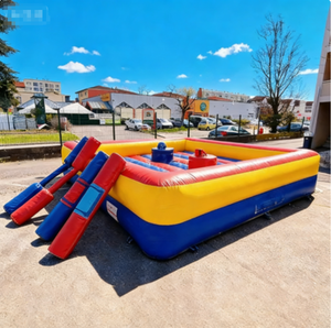 Tapis de <span class=keywords><strong>duel</strong></span> gonflable interactif pour événements communautaires, fêtes de quartier, rassemblements religieux et défis de groupe - Product Image 1