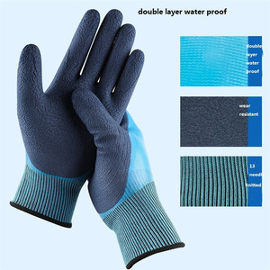 Gants de travail épaissis imperméables à double couche gants de sécurité tricotés en nylon antidérapants résistants à l'huile et à l'usure - Product Image 3