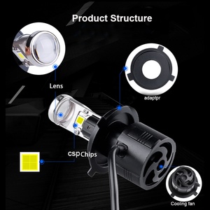 Sanvi Factory Price 35W LED Headlights <b>H4</b> H7 H11 9005 9006 Mini LED Projector Lens Headlamp LED Csp Lamp Auto Retrofit Kits - Product Image 4