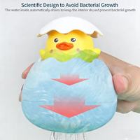 Jouet de bain pour bébé Kangying : Pommeau de douche pulvérisateur en forme de canard mignon, œuf de dinosaure, pingouin flottant en plastique pour tout-petits