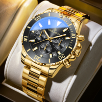 Montre Louie Juelen True Three Eyes pour Homme, Série Green Water Ghost, Lumineuse, Tendance, Étanche, Mouvement à Quartz, Aiguilles, Vente en Gros