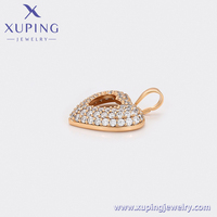 X000864170 Xuping Bijoux Vente en gros Plaqué or 18 carats Pendentif Love Iced Out Big Heart pour collier