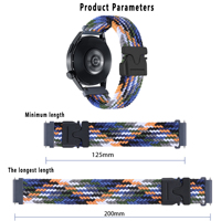 Boorui Bracelet en nylon de luxe tressé pour montre 6/5/4/5 Pro/GT3/4 Pro avec logo personnalisé – Vente chaude