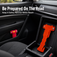 Martillo de Seguridad Universal CarFu para Autos, Rompeventanas, Cortador de Cinturón de Seguridad para Escape de Emergencia en Vehículos, Venta al Por Mayor, Logotipo Personalizado