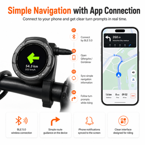 จอแสดงผลนำทาง GPS สำหรับรถจักรยานยนต์ หน้าจอกันน้ำ IP67 ถอดออกได้ ใช้พลังงานจาก USB อ่านได้แม้ในแสงแดด เหมาะสำหรับรถจักรยานยนต์ทุกประเภท - Product Image 3