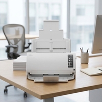 Scanner de documents compact A4 recto-verso FI-7030, 27 ppm, 54 ipm, CIS, 600 dpi, USB 2.0, blanc, pour bureau