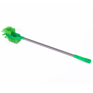 Cepillo de inodoro con mango de acero inoxidable, producto de limpieza de cuencos de <span class=keywords><strong>baño</strong></span> de cerdas duras con diseño manual <span class=keywords><strong>para</strong></span> limpieza de inodoros - Product Image 4