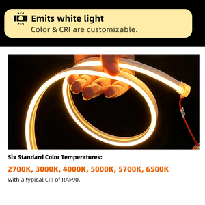 LFI0612-6 Tira de LED Flexible de Neón Personalizada de Fábrica, 24 V CC, Luces de Neón para Interiores, Dormitorio, Techo, Armario, Escaleras - Product Image 5