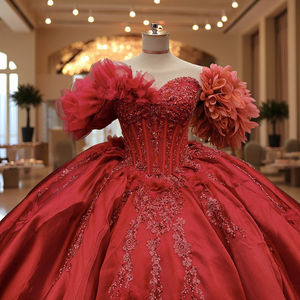 Abito <span class=keywords><strong>da</strong></span> <span class=keywords><strong>Sera</strong></span> <span class=keywords><strong>Vintage</strong></span> di Lusso in Raso con Scollatura a Cuore Vestidos De 15 Anos con Strascico Lungo fino a Terra Abito Quinceañera - Product Image 4