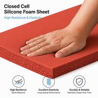 Coussin en mousse de silicone rouge résistant aux hautes températures, forte élasticité, anti-rétrécissement, pour machine de transfert thermique