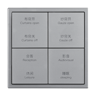Panneau de commande Knx Laigen Série 2/4/8 touches, prend en charge plusieurs commandes, indice de protection IP20, matériau PC, style moderne, modèle 86.