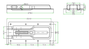 Serrure à loquet encastrée en acier avec boulon en T Dropside Truck Trailer Panel Rack Over Center Lock - Product Image 4