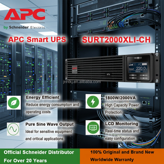 APC SURT2000XLI-CH 2000VA Single Phase Online UPS Built-in Battery Power Backup for Servers and Network Devices