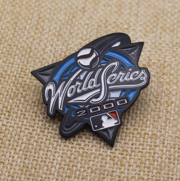 Insignia de Pin de solapa de béisbol de la Serie Mundial 2000 de esmalte barato personalizado para regalos