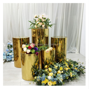 Mới Lạ Mắ<span class=keywords><strong>t</strong></span> <span class=keywords><strong>Shape</strong></span> Vòng Thép Không Rỉ Gương Vàng Chân Món Tráng Miệng Bar Cộ<span class=keywords><strong>t</strong></span> - Product Image 2