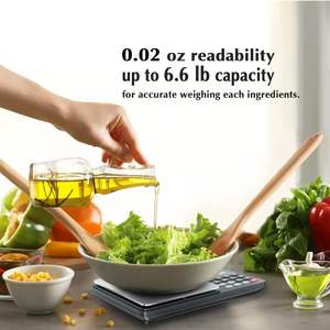 栄養スケールステンレス鋼デジタルキッチンフードスケール3Kg/0.1g食品の事実を計算するためのマクロカロリープロテイン脂肪 - Product Image 6