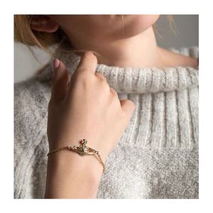 Nouveau Bracelet Chaîne en Zircon Plaqué Or pour Femme, Design Vivienne Star, Style Western Queen Mother, Tendance Mode - Product Image 4