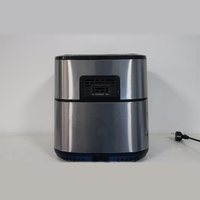 Freidora Eléctrica Multifuncional para el Hogar, Horno Eléctrico Integrado Totalmente Automático, Freidora de Aire Inteligente de Acero Inoxidable con Ventana Visual