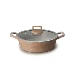 10 pièces rond marron en aluminium marmite à soupe marmite ronde en aluminium antiadhésif batterie de cuisine - Product Image 2