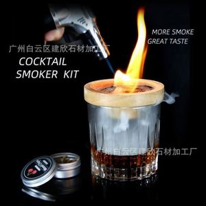 NEW Whiskey Smoke <b>Infuser</b> Hot Selling Smoker with Ice Cubes Torch 6 Natural Wood Chips - Product Image 4