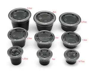 Ningbo Supplier Plastic Sauce Cups With Lids Plastic Container Disposable Sauce Cups