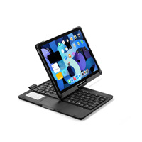 Clavier pour iPad avec rotation à 360°, rétroéclairage LED, clavier sans fil avec pavé tactile, compatible avec iPad Pro 11 pouces et Air 10,9 pouces