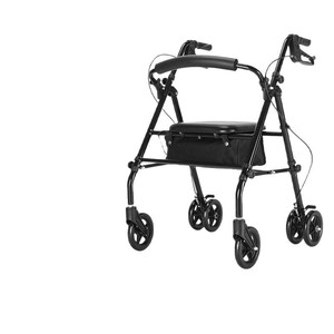 <b>Walker</b> With Seat Aluminum Alloy Foldable <b>Rollator</b> High Carbon Steel Reinforced Double Row Wheels Home Use - Product Image 1
