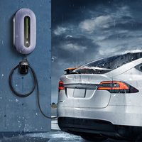 Borne de recharge EV Type 2 7KW à indicateur unique, N°4, avec pistolet de recharge de 5m, type colonne, IP55, 32A, ABS+PC