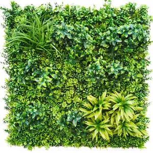 100cm*100cm size Duoli New Style 3D Foliage Green Wall Artificial Hedge Panels Plastic Leaf Fence for outdoor