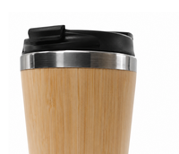 Mug de voyage en bambou de 450 ml avec couvercle, gravure laser personnalisée, vente en gros directe usine Chine, idéal pour les trajets quotidiens et les programmes de cadeaux en gros