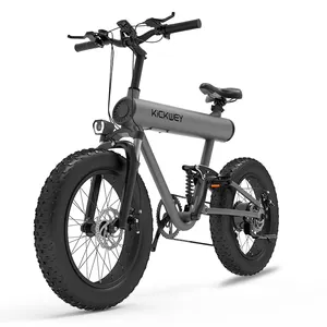 Kickwey yağ bisiklet 20 inç kolay binici elektrikli bisiklet için 48v pil fiyatları pedalı yardım hızlı elektrikli kir bisiklet satılık