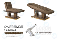 Lit de beauté électrique professionnel à 4 moteurs, design incurvé, pour extensions de cils, table de massage, canapé de massage, spa facial et soins des cils