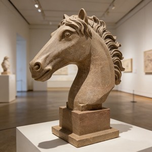 Fabrika Özel Tasarım Modern Dış Mekan Hediyelik Eşya Ev Otel Dekorasyonu Hayvan Heykeli Mermer Heykel Büstü At Heykeli - Product Image 1