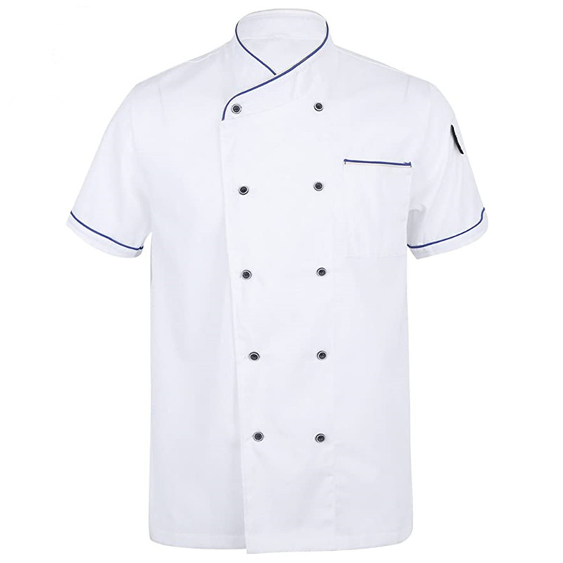 Wholesale Unisex Short Sleeve Chef Jacket with Chef Uniform for Restaurant