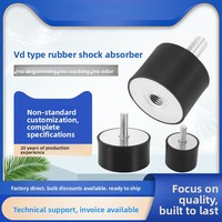 Isolateur de vibrations en caoutchouc noir/blanc de type VD, avec filetage interne-extérieur, coussinet de montage de moteur, bloc amortisseur silencieux cylindrique à vis