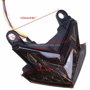 RTS Feu Arrière Moto LED Clignotants Lumières de Frein Arrière Stop Lampe Style Cafe Racer pour <span class=keywords><strong>KAWASAKI</strong></span> <span class=keywords><strong>Z800</strong></span> 2013 2014 - Product Image 3