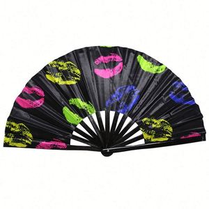 Éventail pliant avec emplacements pour sublimation, design moderne, bruit sonore et son de claquettes, en tissu polyester plié - Product Image 5
