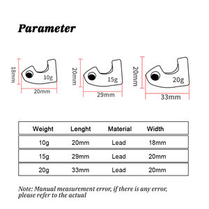 Tolure 10/15/20g Pesca Calamar Jig Plomo EGI <span class=keywords><strong>Punta</strong></span> de plomo Camarón de madera de agua profunda con cabeza de plomo Cabeza de hundimiento Señuelo Accesorios - Product Image 2