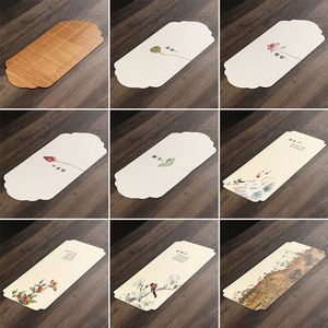 Bamboo Silk Tea Mat Printed Zen Style Tea Ceremony Accessories Dry Brewing Mat <b>Table</b> <b>Runner</b> Anji China Origin - Product Image 1