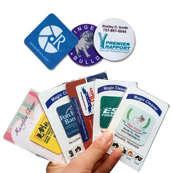 HBC Silicone Microfiber Sticker Camera Screen Cleaner Reusable Mobile Phone Screen Cleanser Custom Logo Printing Cleaning Cloth